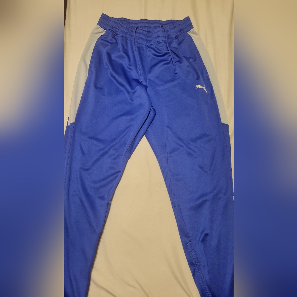Puma Men's  Athletic Pants Large - Blue